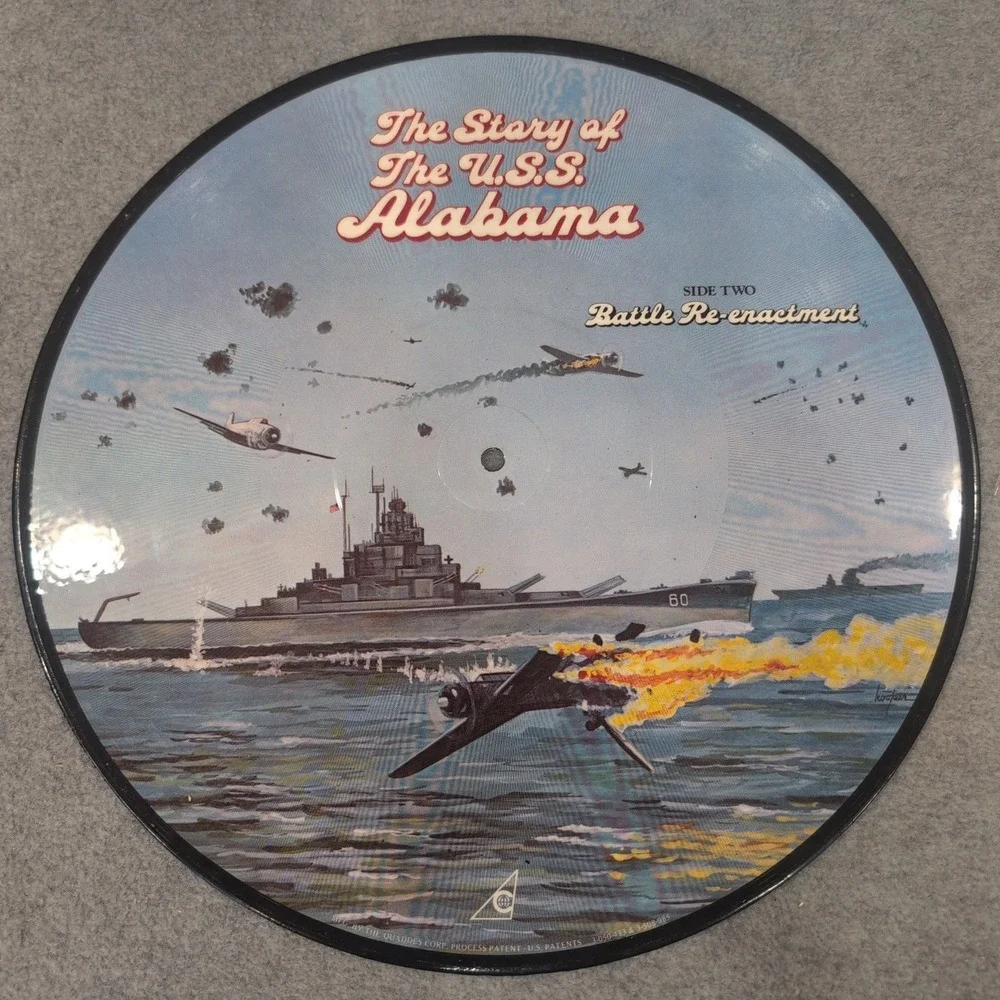 The Story of the‎ USS Alabama Picture Disc Vinyl Record BB-60 History Battle LP - Picture 2 of 2
